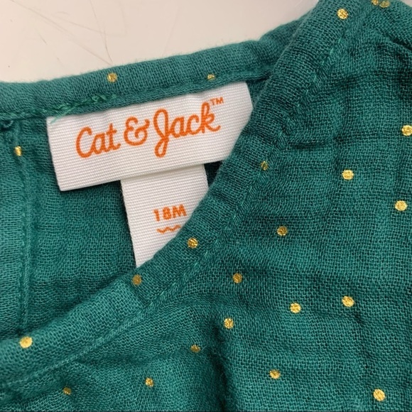 Cat & jack emerald green 2 piece set nwt evergreen top bottom 18 months - Picture 4 of 6